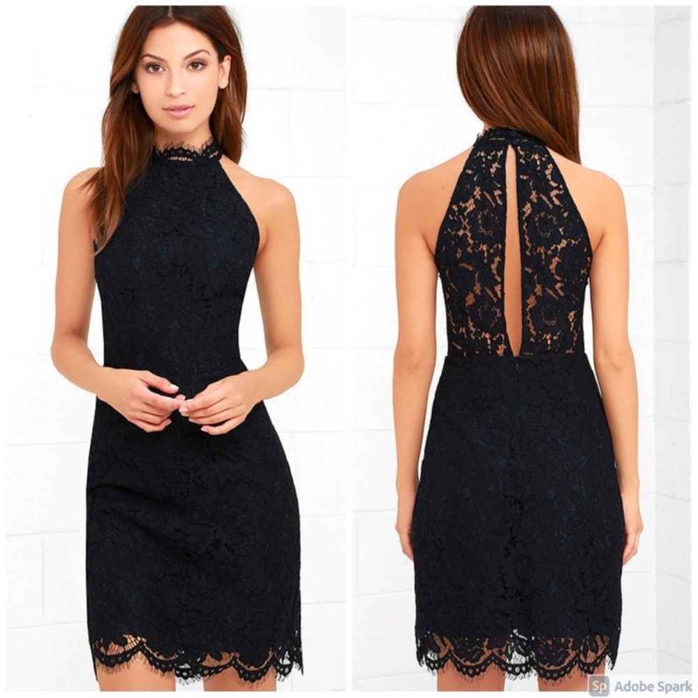 BB Dakota Cara Black Lace Dress, size 4